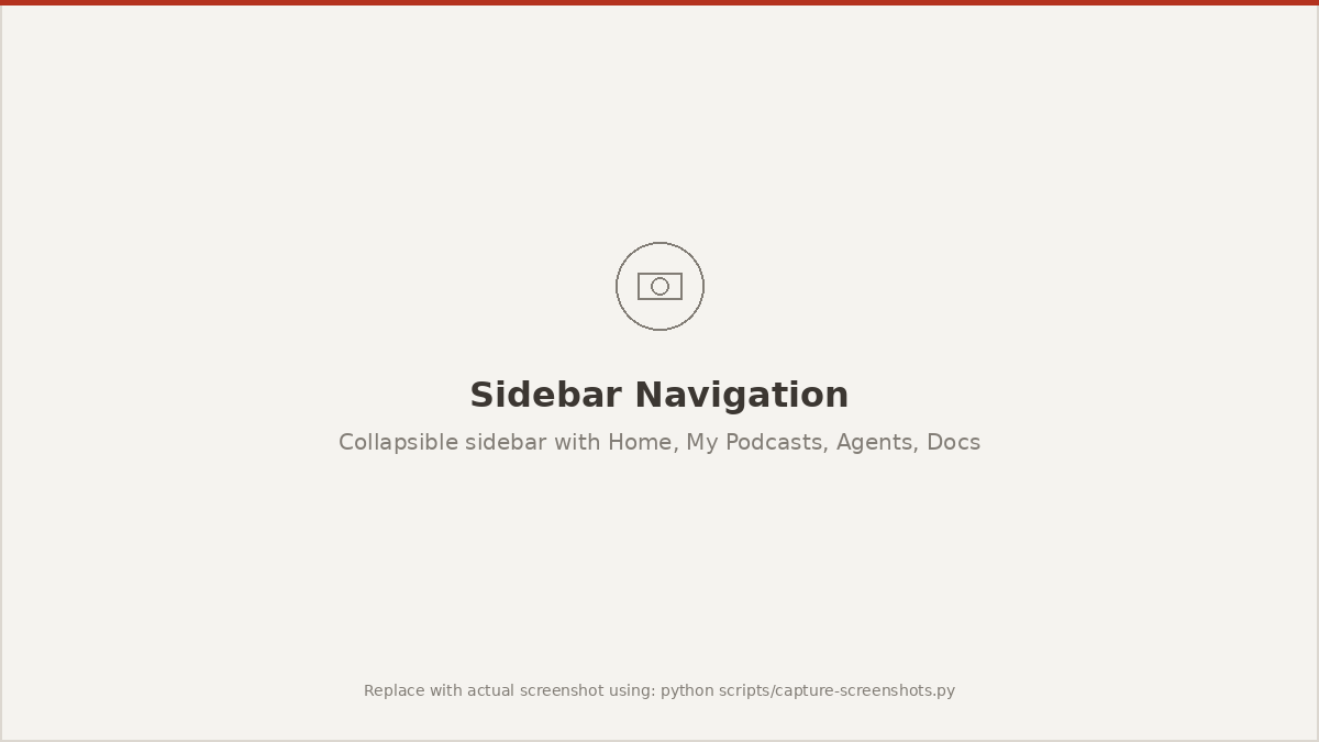 The collapsible sidebar in expanded mode