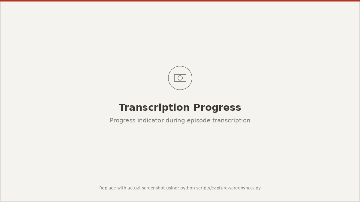 Transcription progress indicator